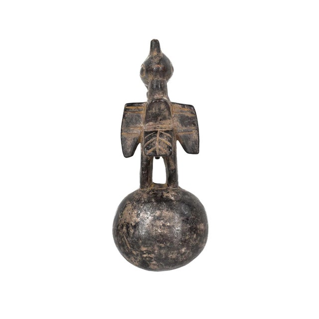 African Early 20th Century Senufo Figural Ladle on Custom Base Côte d'Ivoire For Sale - Image 3 of 5