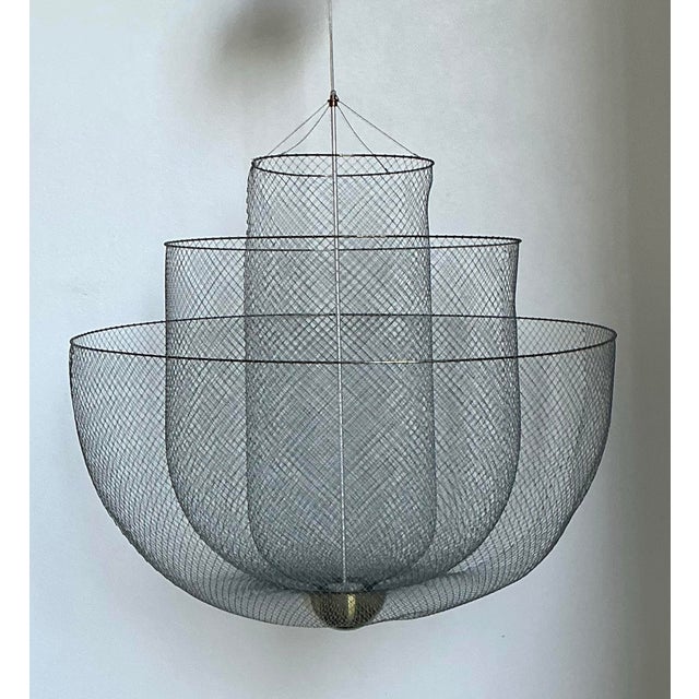 Transparent Vintage Moooi “Meshmatics” Steel Mesh Chandelier For Sale - Image 8 of 12