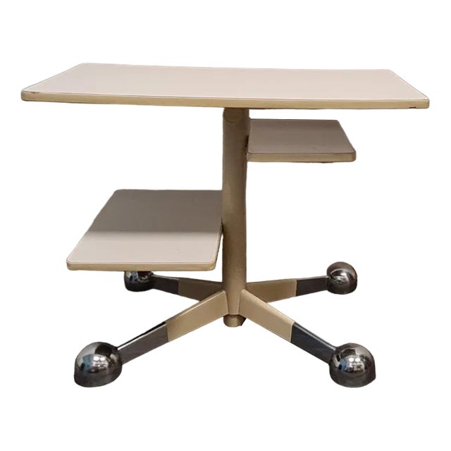Table on Wheels y Allegri Parma Bianco For Sale