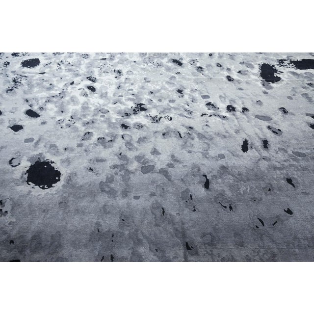 Textile Contemporary Smoky Leopard Rug in Black and Grey by Doris Leslie Blau For Sale - Image 7 of 10