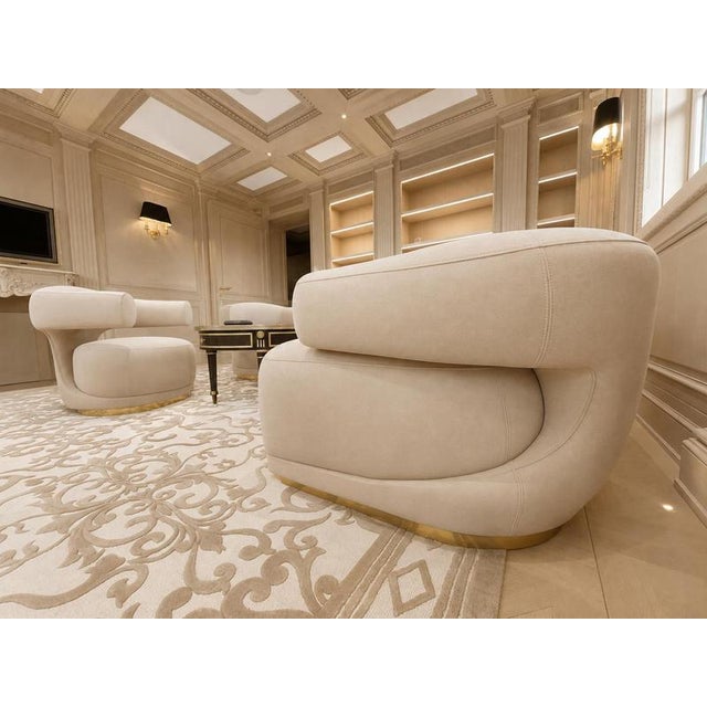Textile Haha Suede Leather Sofa by Christophe Perichon For Sale - Image 7 of 9