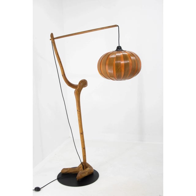 Custom Made Wooden Floor Lamp, 1960s For Sale - Image 13 of 13