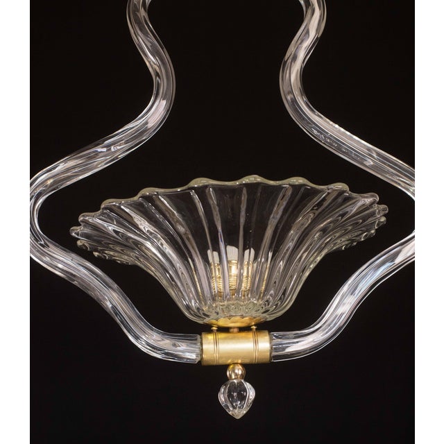1950s Transparent Murano Glass Chandelier by Barovier E Toso, 1950s For Sale - Image 5 of 11