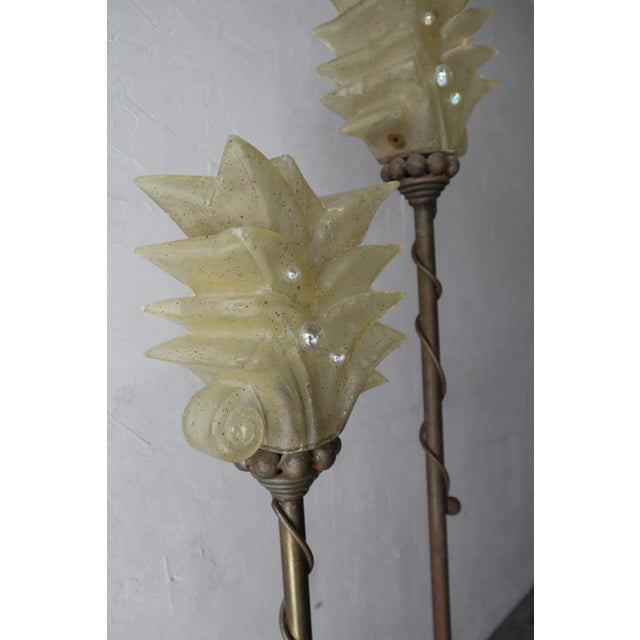 INCREDIBLE pair of Art Deco style floor lamps designed by Carlos De Anda and made in Mexico. These beautiful lamps are...