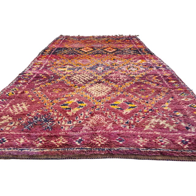 Tribal Vintage Beni M'Guild Moroccan Rug, 06'01 X 14'03 For Sale - Image 3 of 10