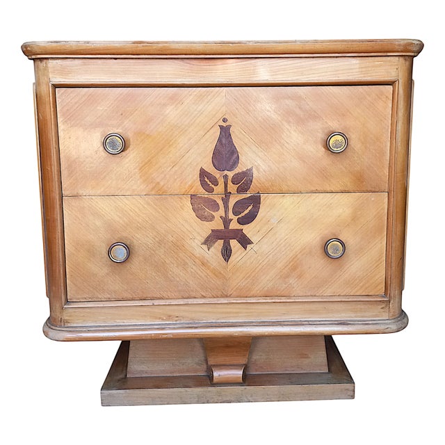 Small Art Deco Inlaid Chest of Drawers, 1930s For Sale