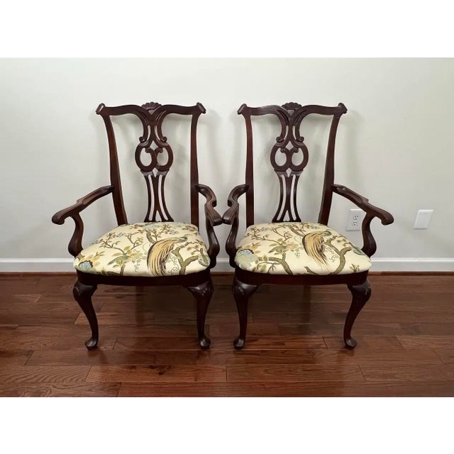 Chippendale Late 20th Century Set of 10 Chippendale Style Dining Chairs by Century Furniture Company For Sale - Image 3 of 12