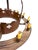 Metal Vintage Round Iron Quatrefoil Chandelier For Sale - Image 7 of 18