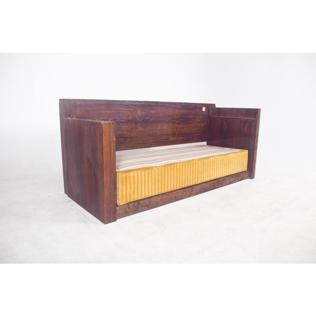 Art Deco French Macassar Veneered Sofa Bed, 1920 For Sale - Image 4 of 14