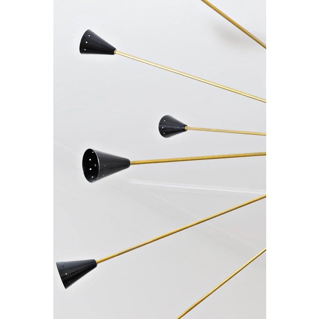 1960s Large Italian Sputnik Chandelier from Stilnovo, Italy, 1960s For Sale - Image 5 of 11