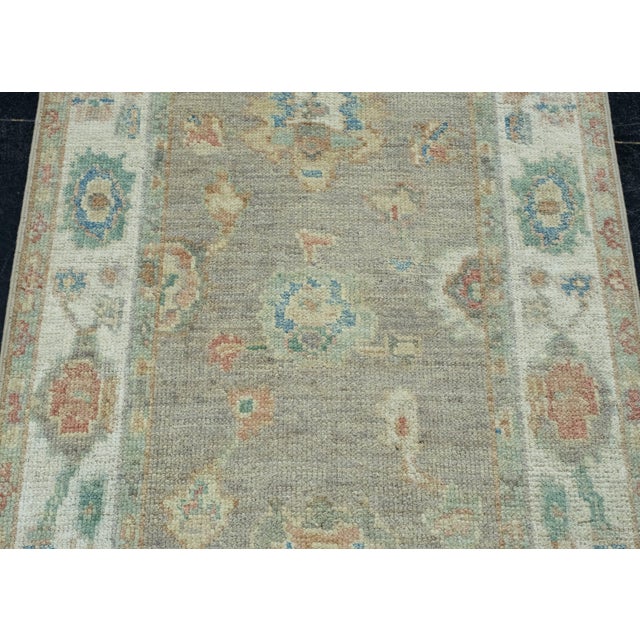 Turkish Oushak Runner Rug 2'8" x 12'1" #17840 For Sale - Image 4 of 8