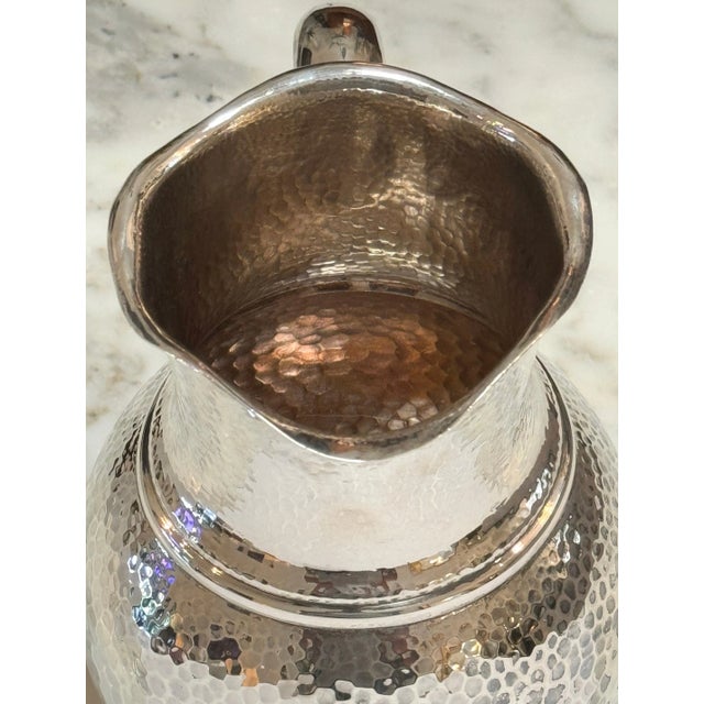 Bieglow & Kennard Hand Hammered Sterling Water Pitcher, in the Japanese Taste For Sale - Image 10 of 12