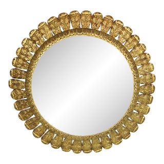 Mid 20th Century Spanish Prince of Wales Feather Mirror For Sale