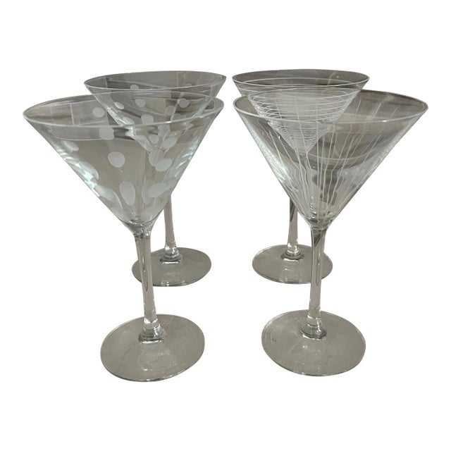 1990s Mikasa Martini Glasses- Set of 4 For Sale