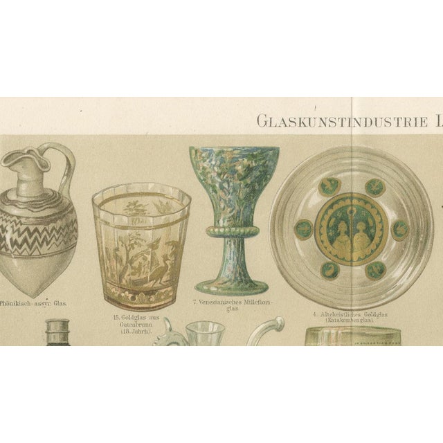 Art Nouveau Glass and Historic Glassmaking by Peter Behrens, 1898, Set of 2 For Sale - Image 11 of 16