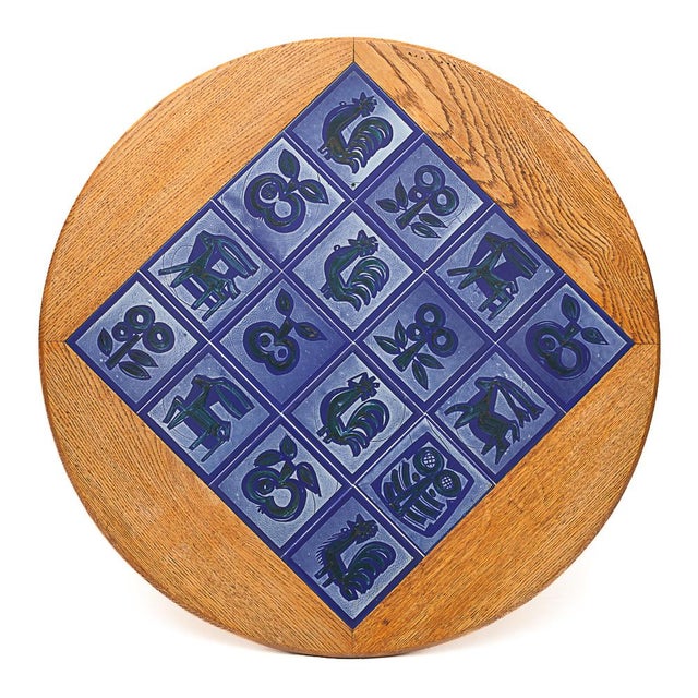 Round dining table by Guillerme and Chambron. “Ladislas” model. System table, convertible into a coffee table. Height in...