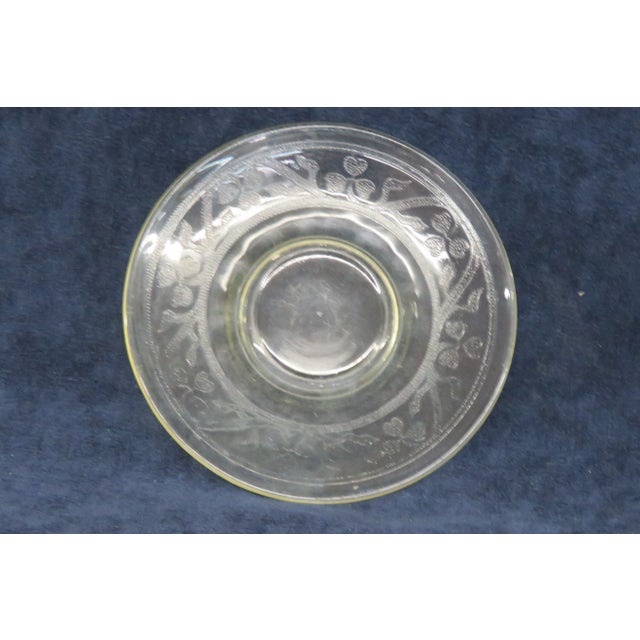 Yellow Yellow Depression Glass Saucer Small Plate For Sale - Image 8 of 8