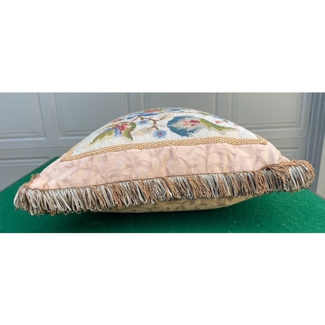 Vintage Needlepoint Pillow For Sale - Image 11 of 15