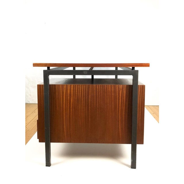 Wood Teak Desk by Herbert Hirche for Holzäpfel, Germany, 1950s For Sale - Image 7 of 17