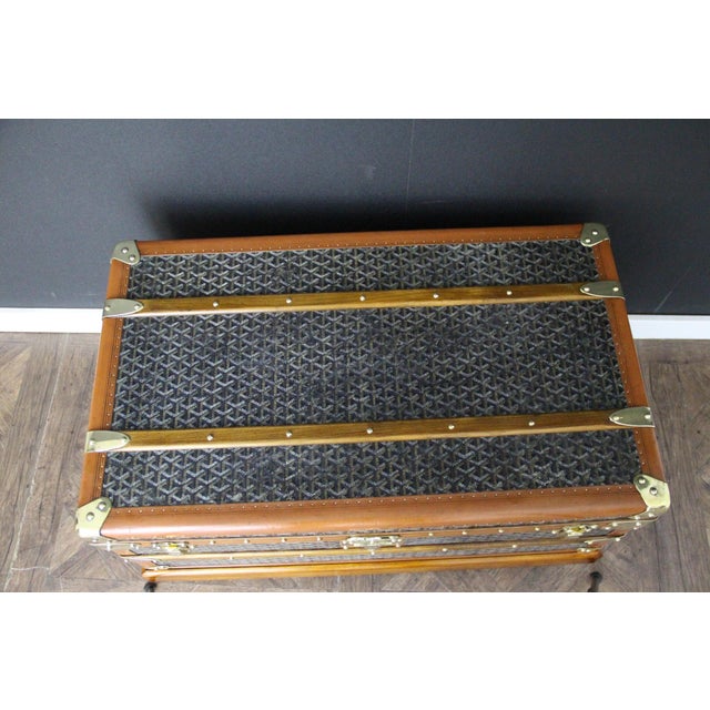 Vintage Cabin Trunk from Goyard, 1920s For Sale - Image 16 of 18