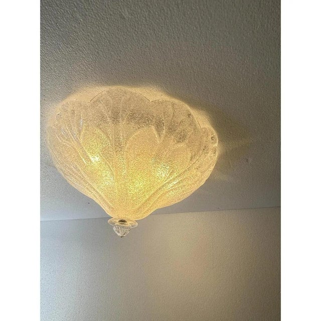 Glass Venetian Trasparent Graniglia Murano Glass Flush Mount by Simoeng for Simoeng For Sale - Image 7 of 9