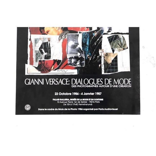 Dialogue Du Mode Poster by Mimmo Rotella, 1980s For Sale - Image 4 of 5