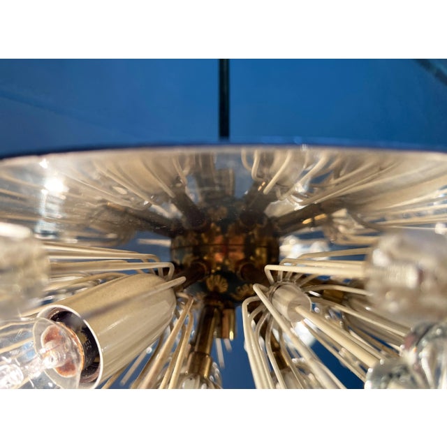 Mid-Century Austrian Flower Snowflake Pendant Lamp by Emil Stejnar for Rupert Nikoll, Vienna, Austria, 1950s For Sale - Image 11 of 18