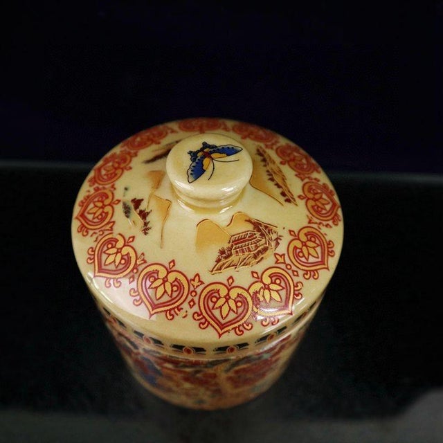 Japanese Famille Rose Porcelain Jar With Beauties (Meiren) Motif For Sale - Image 3 of 8