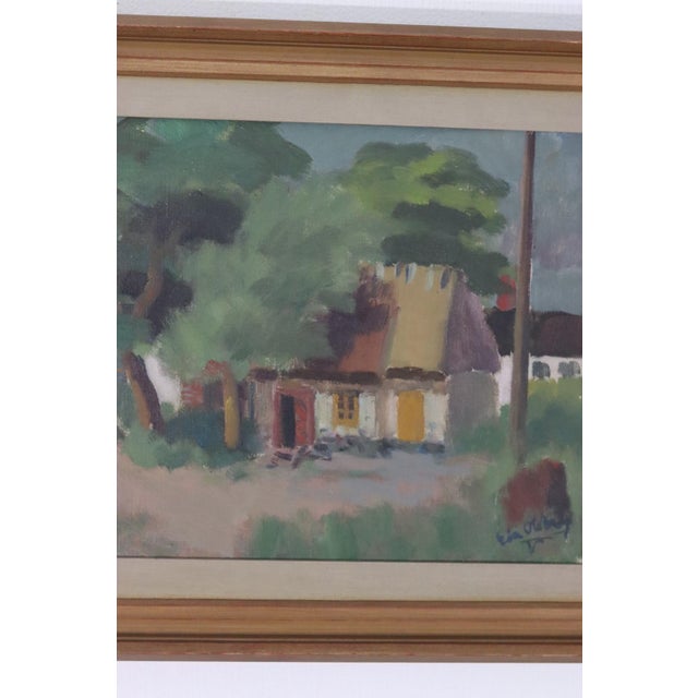 Erik Oldberg, Cottage, 1950s, Oil on Canvas, Framed For Sale - Image 6 of 16