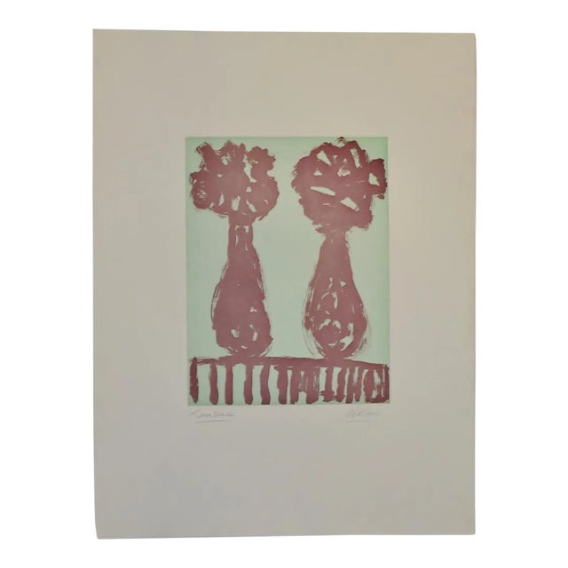 Arthur Krakower Monotype "Twin Vases Ii" C.2004 For Sale In San Francisco - Image 6 of 6