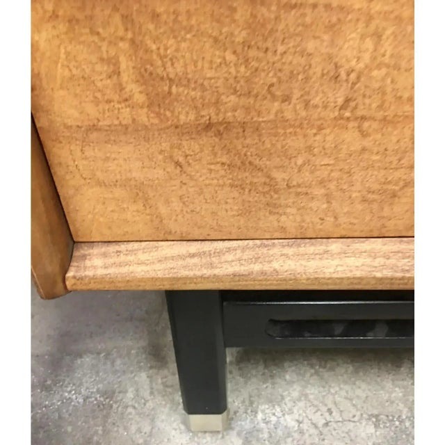 Asian Mid 20th Century Mid Century Asian Style Credenza With Brass Hardware For Sale - Image 3 of 9