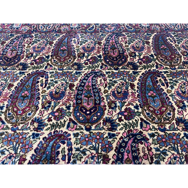 Brown Extremely Fine Antique Persian Silk Mohtasham Kashan Rug 4'2" X 6’9" For Sale - Image 8 of 10