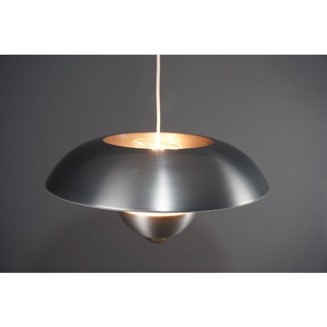 Metal Large Vintage Space Age Hanging Lamp by Klaus Hempel for Kaiser Leuchten Neheim, 1970s For Sale - Image 7 of 18