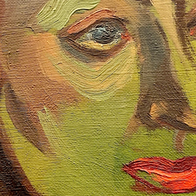 Luc Perot, Colette Woman Wearing, 1947, Oil on Canvas For Sale - Image 5 of 12