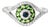 Late 20th Century Size 7 14K White Gold Tsavorite Diamond Evil Eye Ring Estate by EFFY For Sale