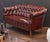 Swedish Chesterfield Sofa or Settee of Tufted Patinated Oxblood Leather For Sale - Image 4 of 15