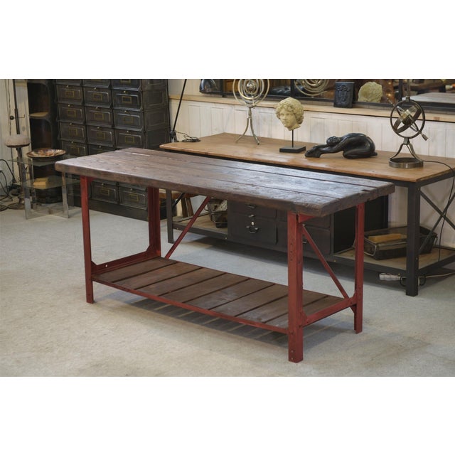 Vintage Industrial Workbench, 1950s For Sale - Image 15 of 15