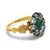 Early 20th Century Early 20th Century Victorian Gia Emerald Diamond 18k Yellow Gold Silver Cluster Ring, Size 6.75 For Sale - Image 5 of 5