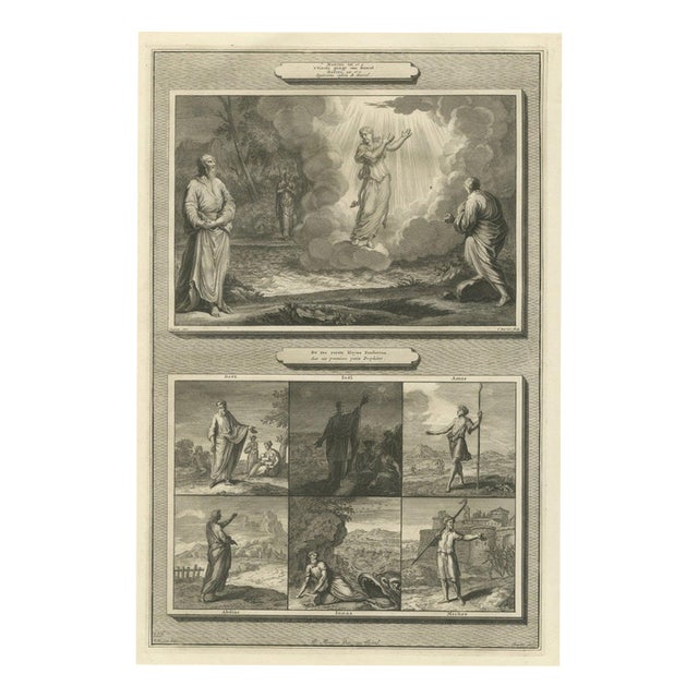 Pieter Mortier, Daniel's Last Vision and Six Minor Prophets with Jonah, 1700, Engraving For Sale