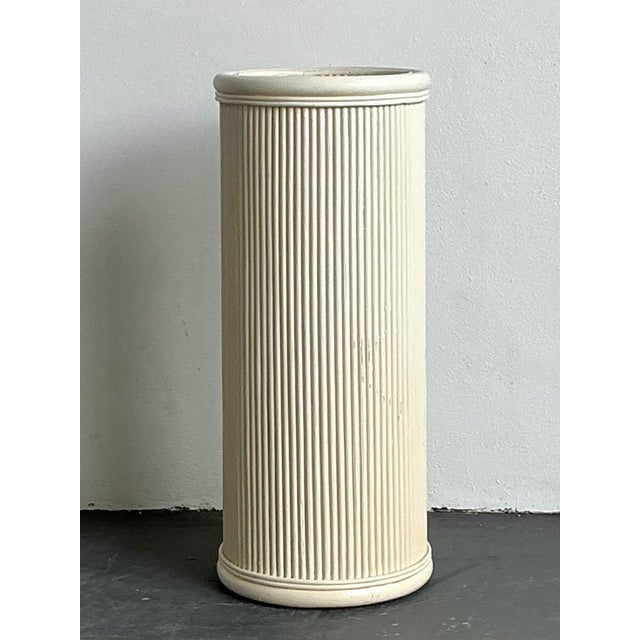 Vintage Painted Rattan Pedestal For Sale - Image 12 of 13