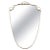 Metal Vintage Shield Mirror, 1950s For Sale - Image 7 of 7