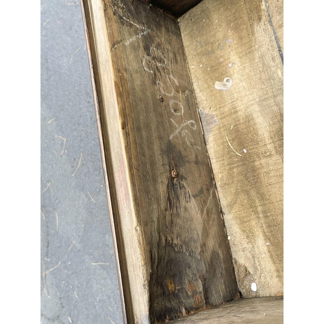 Antique French Three Drawer Planked-Top Server Console Table For Sale - Image 10 of 11