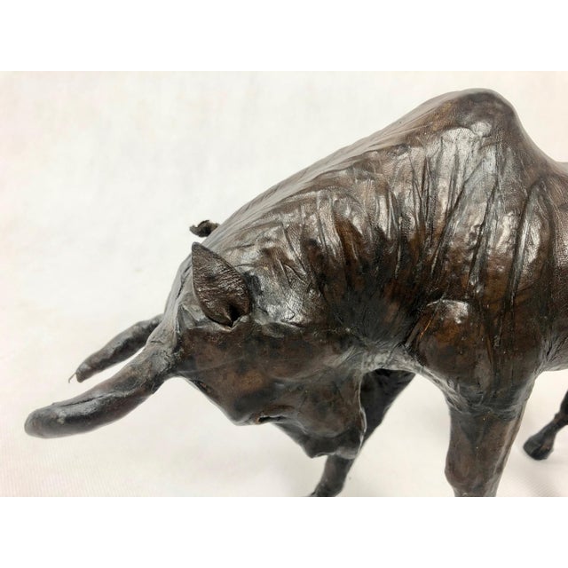 Brown Vintage Papier Mâché Buffalo Figure, 1970s For Sale - Image 8 of 15
