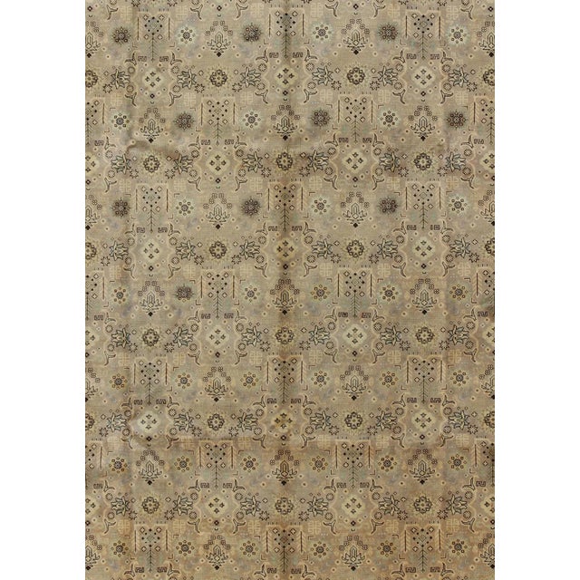 Traditional 1950s Semi Vintage Tabriz Rug - 10′1″ × 12′9″ For Sale - Image 3 of 8