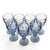Glass Mid 20th Century Libbey Gibraltar Misty Blue DuraTuff Goblets Set of 7 For Sale - Image 7 of 15