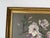 Vintage Magnolia Blossom Still Life Oil on Board Painting in Ornate Gold Wood Frame For Sale In Miami - Image 6 of 12