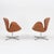 Arne Jacobsen “Swan” Sofa & Pair of Chairs in Cognac Leather for Fritz Hansen - Set of 3 For Sale - Image 9 of 18
