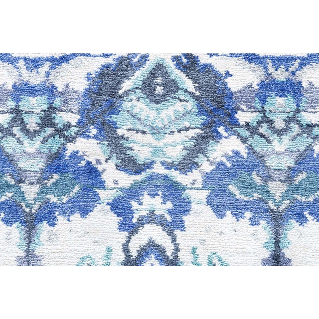 Art Nouveau Style Floral Slate Gray Rug "Tidal" by Doris Leslie Blau For Sale - Image 4 of 8