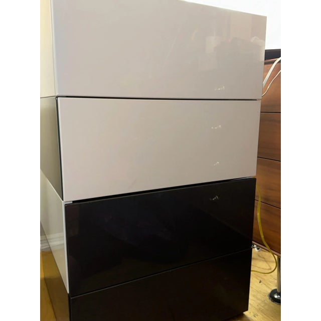 Niels Bendtsen Minimal Italian Modern Brix Modular 4-Drawer 50 Cm Chest of Drawers by Bensen, Italy For Sale - Image 4 of 6