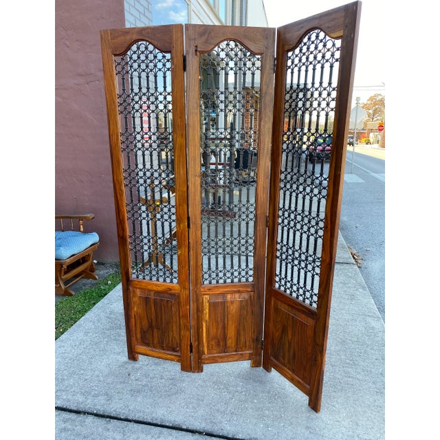 1970s Wooden Room Divider Screen For Sale In Nashville - Image 6 of 7